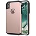 LUVVITT Ultra Armor Cover with Dual Layer Heavy Duty Protection and Air Bounce Technology Designed for iPhone X and XS with 5.8 inch Screen 2017-2018 - Rose Gold
