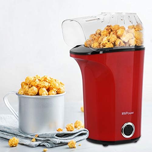 MVPower Máquina de Palomitas, 1400W Automática Popcorn Maker, Aire ...
