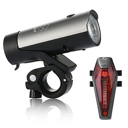 Super Bright Bike Light Set USB Rechargeable Front and Back Waterproof LED Lights by Lume, Cycling Safety Evolved