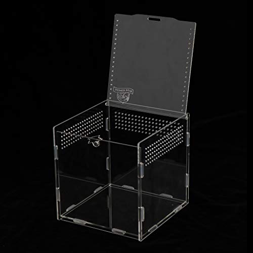 Baosity Ventilated Design - Reptiles Amphibians Habitat Terrarium Vivarium Tank Breeding Box - Bark