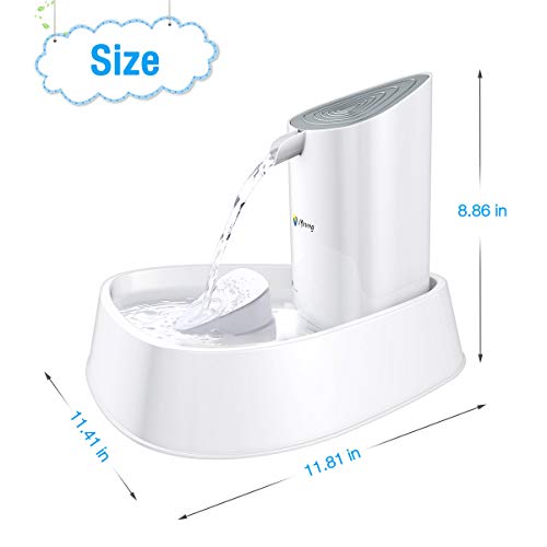 isYoung Cat Fountain LED Pet Water Fountain Ultra Quiet Automatic Pet