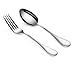 Artaste 56426 Rain 18/10 Stainless Steel Table LARGE SERVING Spoons and Forks Set, of 6 in Each, Silver