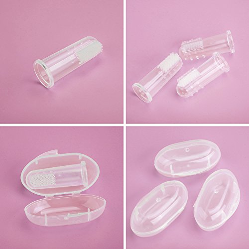 image for Bransio Baby Toothbrush, 3 pcs Food Grade Silicone Double-sided Oral M