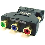 Monoprice 2398 DVI-I Male to 3 RCA Component Adapter with DIP Switch for ATI Video Cards, Gold Plated