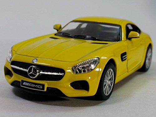 Kinsmart yellow mercedes-benz amg gt hardtop 1/36 scale…
