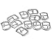 Souarts Silver Tone Color Metal Shoe Buckle Accessory Haberdashery Embellishment Findings Pack of 30pcs