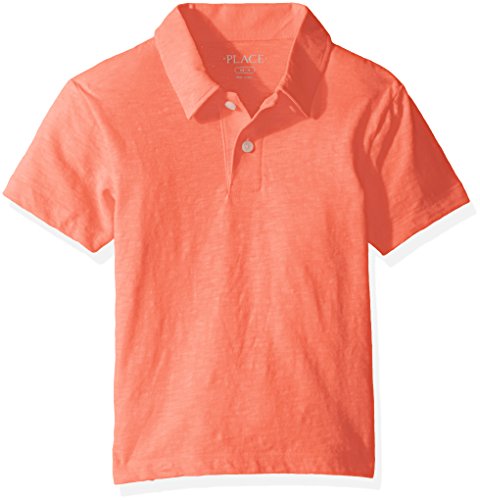 The children s place big boys  neon polo shirt, coral rocket, m (…