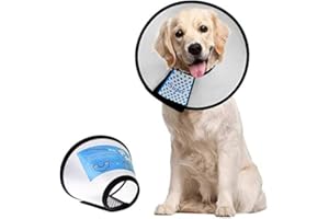 Supet Dog Cone Collar Adjustable After Surgery, Comfy Pet Recovery Collar & Cone for Large Medium Small Dogs, Elizabethan Dog Neck Collar Plastic Practical