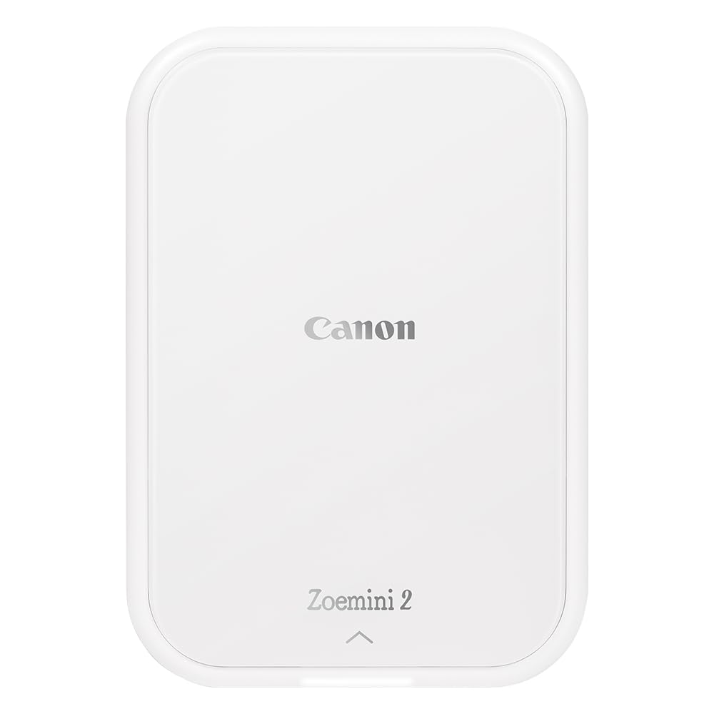Canon Zoemini 2 perlweiß Mini Fotodrucker mobil tragbar unterwegs Hosentasche (Fotodruck 5x7,6 cm, kabelllos, für Smartphone + Tablet, eingebauter Akku, App, Bluetooth) [+ 10er Zink Druck-Set]
