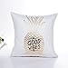 Clearance! Wearefin Gold Foil Printing Pillow Case Sofa Waist Throw Cushion Cover Home Decor (White H)
