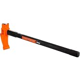 Groz 10 lb Tire Bead Breaker Hammer, 32" Indestructible Steel-Reinforced Handle, 3-in-1 Wedge/Tipper/Sledge for Heavy-Duty Truck and Tractor Tires (34751)