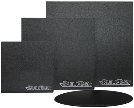 BuildTak 3D Printing Build Surface, 6.5" x 6.5" Square, Black (Pack of 3)