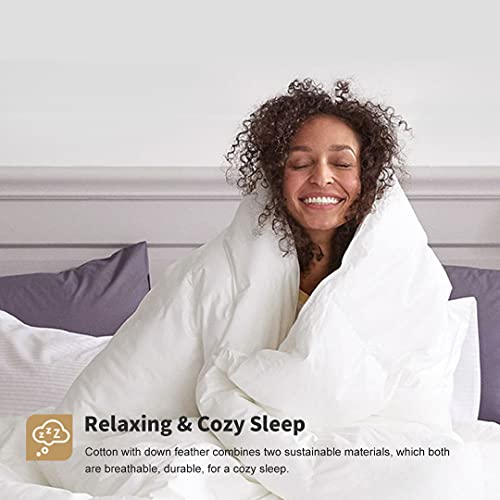 DWR Lightweight Goose Feather Down Comforter Twin, 100 SkinFriendly