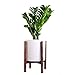 ASLINY Plant Stand Mid Century Wood Flower Pot Holder Display Potted Rack Rustic, up to 10 inches Planter Brown (Pot Not Included)