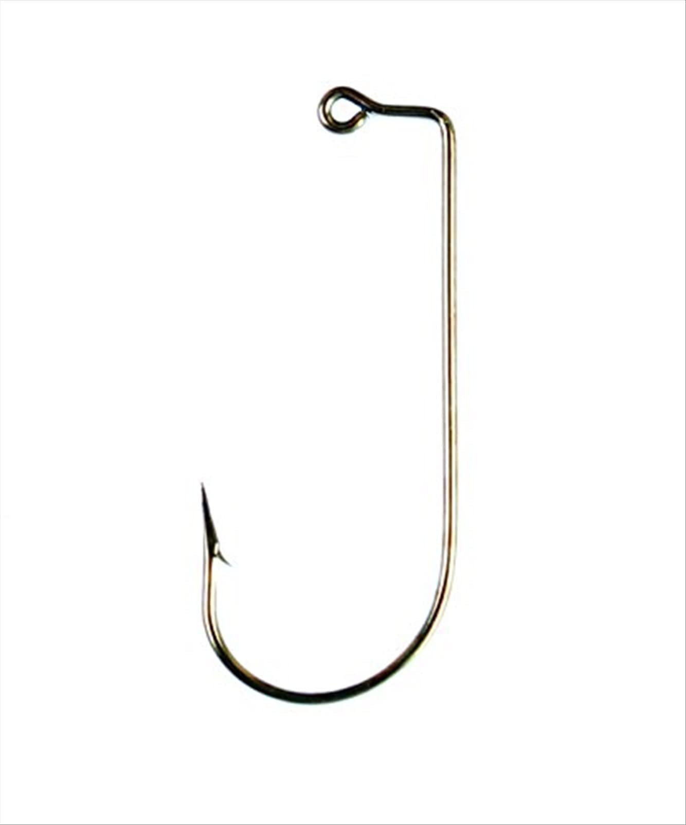 Eagle Claw Aberdeen Curva Redonda de 90 Grados, Gancho de Plantilla de Alambre Pesado, Punta Forjada, Agua Dulce y Salada, Paquete de 100, Bronce