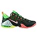 Nike Lebron XII Low Mens Black/Silver/Green/Volt Athletic Sneakers