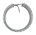 LuxeLife Black Rhinestone Choker 8 Row Women’s Crystal Necklace Diamond Collar with 5
