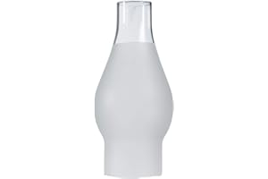 B&P Lamp® 2 1/2 Inch by 7 1/2 Inch Frosted Style Glass Lamp Chimney for Vintage and Antique Style Globes