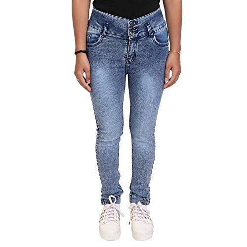 ladies blue skinny jeans