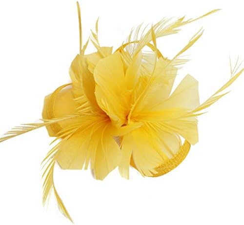 Hotstylezone Flower Hair Clip Feathers Small Mini Top Hat Wedding Fascinator Royal Ascot Race