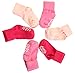 Aymoon Socks Baby Boys-Girls Non-Skid and Anti-Slip Turn Cuff Pack of 6 Multi-Color (12-24, Girls' Pink Set)