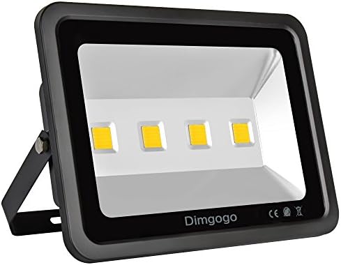 200W Led Flood Light, Dimgogo LED Security Lights Warm White 3000-3500K, 20000lm, 4Leds, Waterproof IP65 Outdoor Floodlight, Wall Lights, AC85-265V