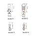 Kenkio 64 Pcs Zipper Repair Kit, Silver Zipper Replacement with instruction paper