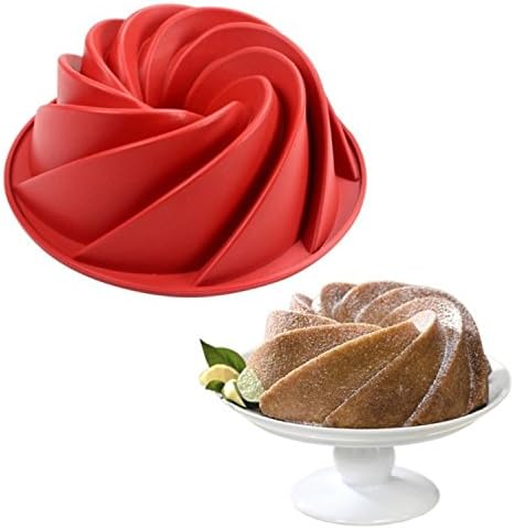Silicone Spiral Pattern Bundt Pan Cake Mold Mousse Brownie Dessert Decoration Baking Tools