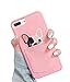 UnnFiko Leather Wallet Phone Case with Credit Card Holders, Lace Dog Pocket Cover with Card Slots for iPhone 7 Plus/iPhone 8 Plus (Pink, iPhone 7 Plus / 8 Plus)