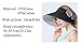 CACUSS Women's Summer Sun Hat Large Brim Visor Adjustable Velcro Packable UPF 50+ (Black Flower)