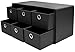 Sorbus Storage Ottoman Bench with 6 Drawers – Collapsible Folding Bench Chest with Cover – Perfect for Entryway, Bedroom, Cubby Drawer Footstool, Contemporary Faux Leather (Black)