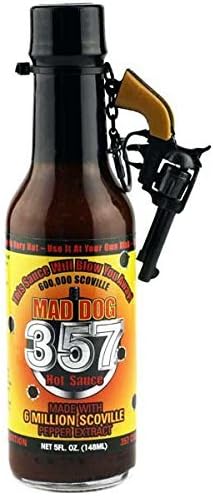 Mad Dog 357 Limited Edition Hot Sauce with 357 Pistol Keychain