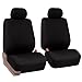 FH Group Universal Fit Flat Cloth Pair Bucket Seat Cover, (Black) (FH-FB050102, Fit Most Car, Truck, Suv, or Van) primary