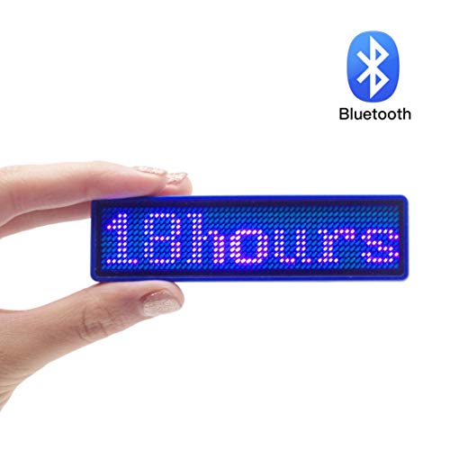VBLab 18 Hours Wireless Bluetooth LED Name Badge Rechargeable Led Name Sign (Blue Pro Version) - Thumbnail 6