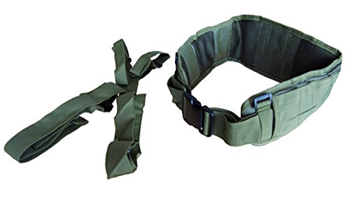 Dlp tactical molle battle belt with suspenders (od gree…