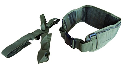 DLP Tactical MOLLE Battle Belt with Suspenders (OD Green)