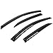 Window Visor fits 2014-2017 Toyota Corolla | Mu Style Acrylic Smoke Tinted & Semi-transparent Sun Rain Shade Guard Wind Vent Air Deflector by IKON MOTORSPORTS | 2015 2016