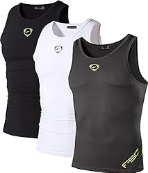 jeansian Men's 3 Packs Quick Dry Compression Tank