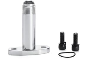 ANDO RACING AN10 Oil Drain Flange,Extended Version Funnel Type Oil Drain Return Flange with O Ring for T3 T4 GT28 GT30 GT35 T25 Turbo Charger CNC Process Leak Proof