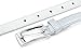 Belle Donne, White Belt Women's Leather Skinny Hip or Waist Dress Belt -White Belts for Women -S