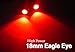 YITAMOTOR 12V 20 X 5730 9W 18mm Eagle Eye LED Car Motor DRL Backup Red Lights Bulbs