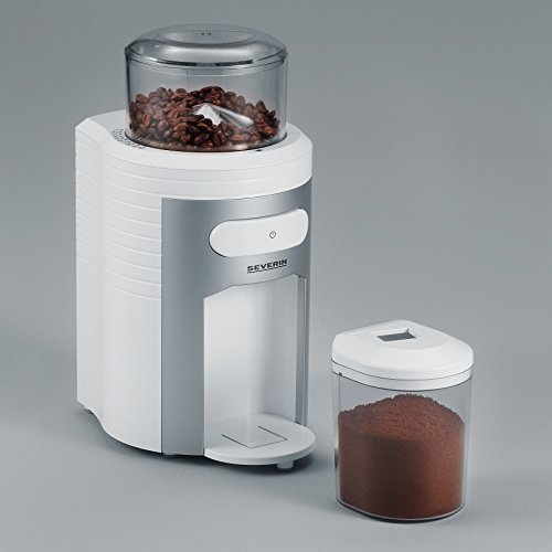 SEVERIN S73873 KM 3873 Elektrische Mahlwerk-Kaffeemühle (150 W, Edelstahl-Kegelmahlwerk, Max. Füllmenge 150,g) weiß… – Bild 6