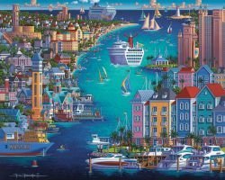 Bahamas 500 Piece Dowdle Folk Art Puzzle