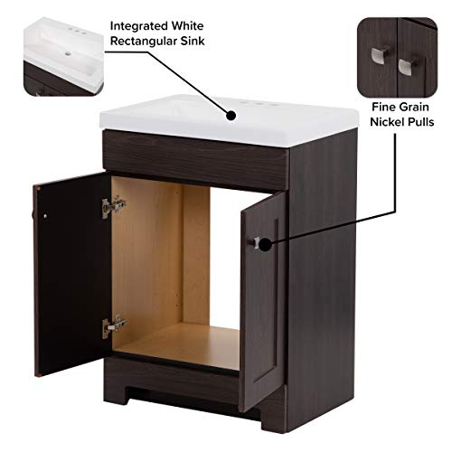 Woodcrafters Home Products Wharton Bathroom Vanity with Sink, 24.5" W x