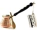 The Silk Road Trade - ACI Series (Large) - Thickest Solid Hammered and Engraved Copper Turkish Greek Arabic Coffee Pot / Coffee Maker Cezve Ibrik Briki with Wooden Handle (18 fl oz)