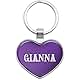 Metal Keychain Key Chain Ring Purple I Love Heart Names Female G Geor - Gillian