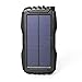 Solar Charger Kiizon 25000mAh Outdoor Portable Chargers Solar Power Bank Waterproof/Shockproof Dual USB Port External Backup Battery Powered Pack with Flashlight for iPhone,ipad,Smart Cell Phone,More