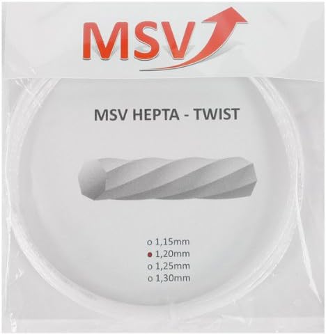 Mauve Sports MSV Hepta Twist 120 White Tennis String (White)