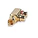 RCA Splitter, Conwork (Premium) RCA Male to 2 RCA Female Right Angle Plug Splitter Adapters M/F Gold-Plated Metal Connector