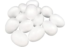 FFchuanhe 2.75 Inch 32 Pack Craft Foam Eggs, Polystyrene Foam Eggs, Easter, Christmas, DIY Decoration.